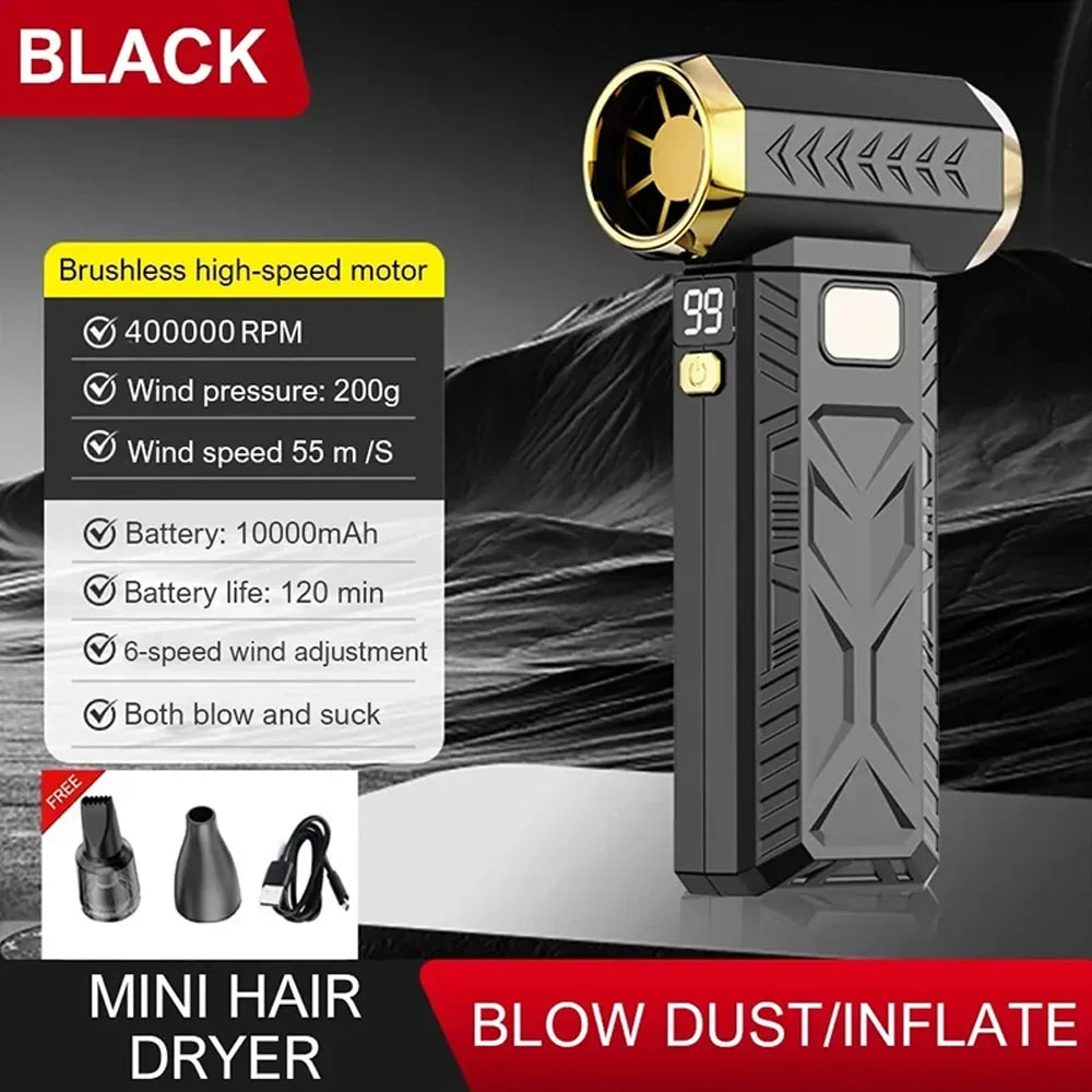 Unleash Power with the M18 Brushless Turbo Blower: 400000RPM Portable Dust Cleaner for All Your Renovation Needs