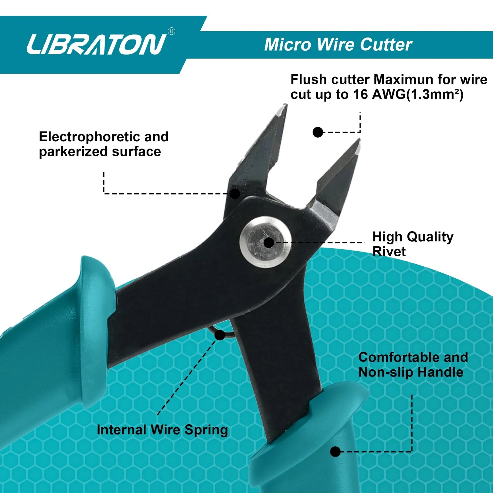 Micro Wire Cutter Precision Electronics Flush Cutter and Side Cutting Pliers Clean Cut for Model Jewelry Model Kits