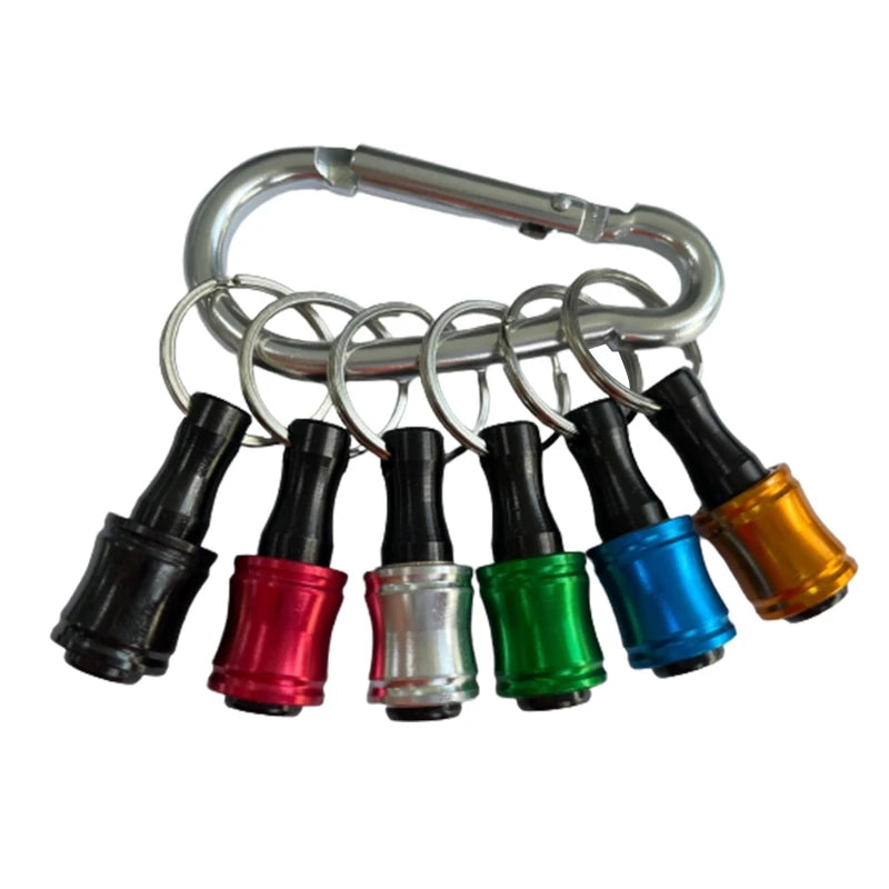 Versatile 1/4 Inch Hex Shank Screwdriver Bits Holder Extension Bar - 5 to 10 Piece Keychain Adapter for Effortless Drill Changes