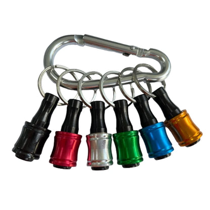 Versatile 1/4 Inch Hex Shank Screwdriver Bits Holder Extension Bar - 5 to 10 Piece Keychain Adapter for Effortless Drill Changes