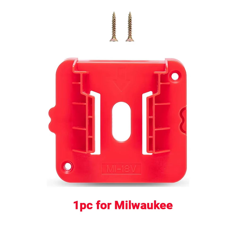 5 Pack Battery Holder Battery Mount for Milwaukee 18V Battery Dock Holder Fit for 48-11-1815 48-11-1828 48-11-1850 Battery 5Pcs