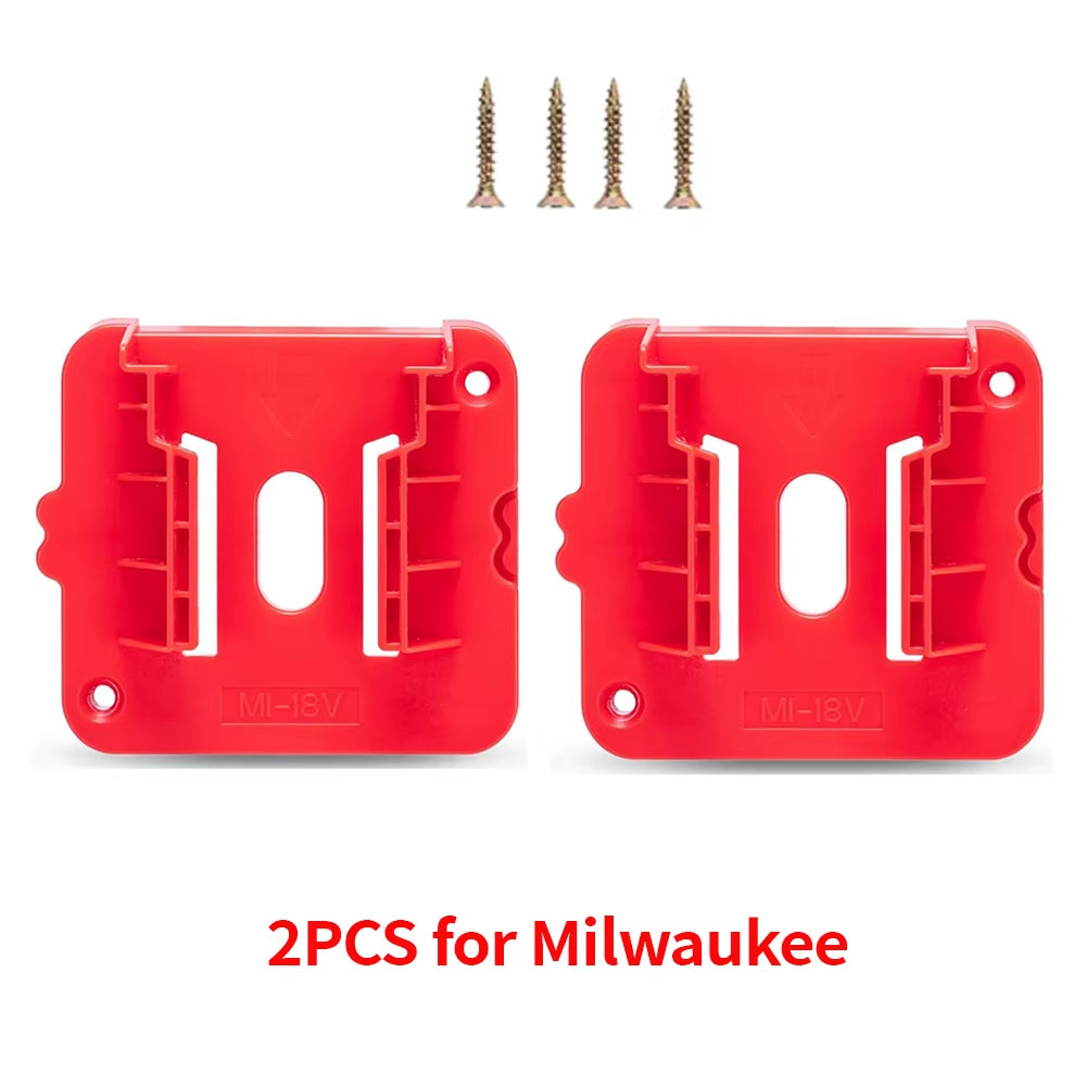 5 Pack Battery Holder Battery Mount for Milwaukee 18V Battery Dock Holder Fit for 48-11-1815 48-11-1828 48-11-1850 Battery 5Pcs