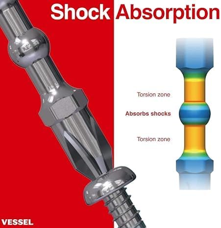 VESSEL Ball Grip Rechargeable Cordless Screwdriver with 25 Piece Bit Set | High-Torque Model