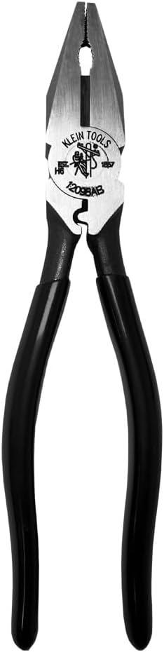 Klein Tools A-12098AEINSBP Insulated Lineman Plier & Cutting Nipper Combo Pack, 1000V Rated, IEC & ASTM Certified, Comfort Grip with Thumbguard, For Cutting ACSR, Screws, Nails and Hardened Wires