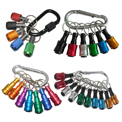 Versatile 1/4 Inch Hex Shank Screwdriver Bits Holder Extension Bar - 5 to 10 Piece Keychain Adapter for Effortless Drill Changes
