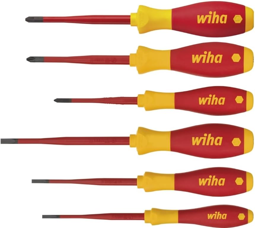 Wiha 38362 Electric SlimFix SoftFinish Screwdriver Set (6-Pieces)