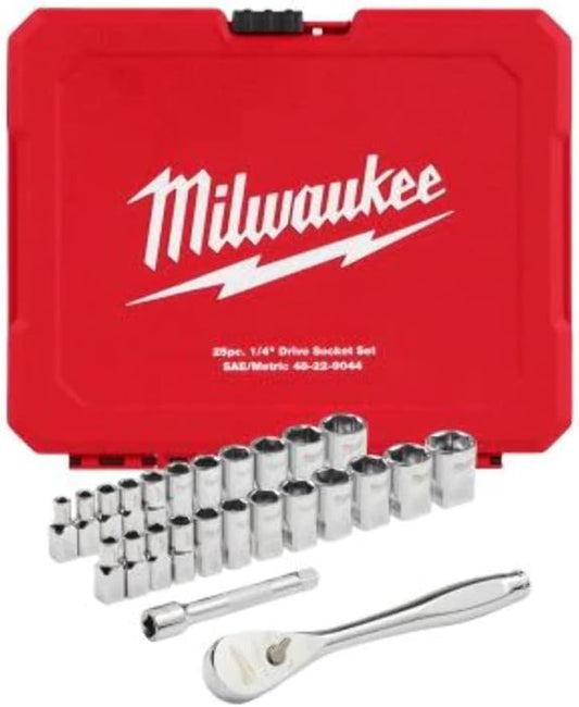 MILWAUKEE 48-22-9044 25PC 1/4" Drive Metric & (48-22-9044)