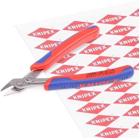Knipex 78 06 125 SB Electronic Super Knips VDE Insulated with Multi-Component Grips, 125 mm Length