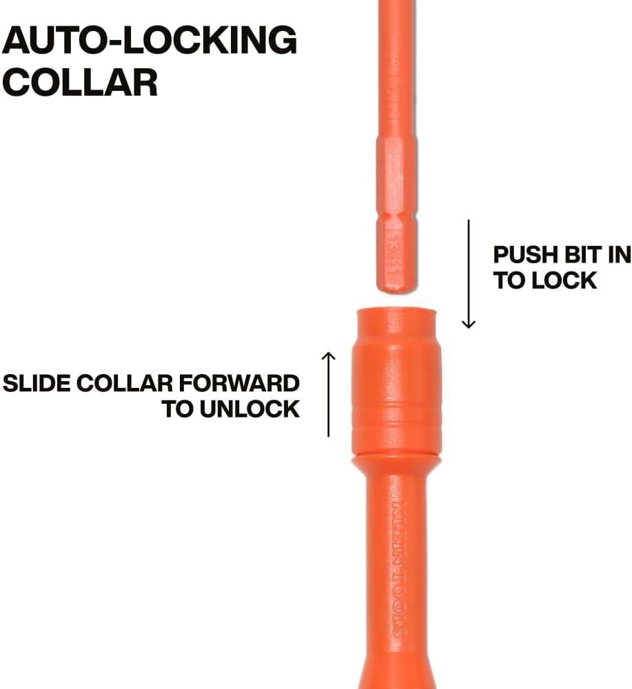 Klein Tools 32306INS 6-In-1 Insulated Multi-Bit Screwdriver, Multi-Bit Driver with Auto-Locking Collar, 1000V Rated, In-Handle Bit Storage
