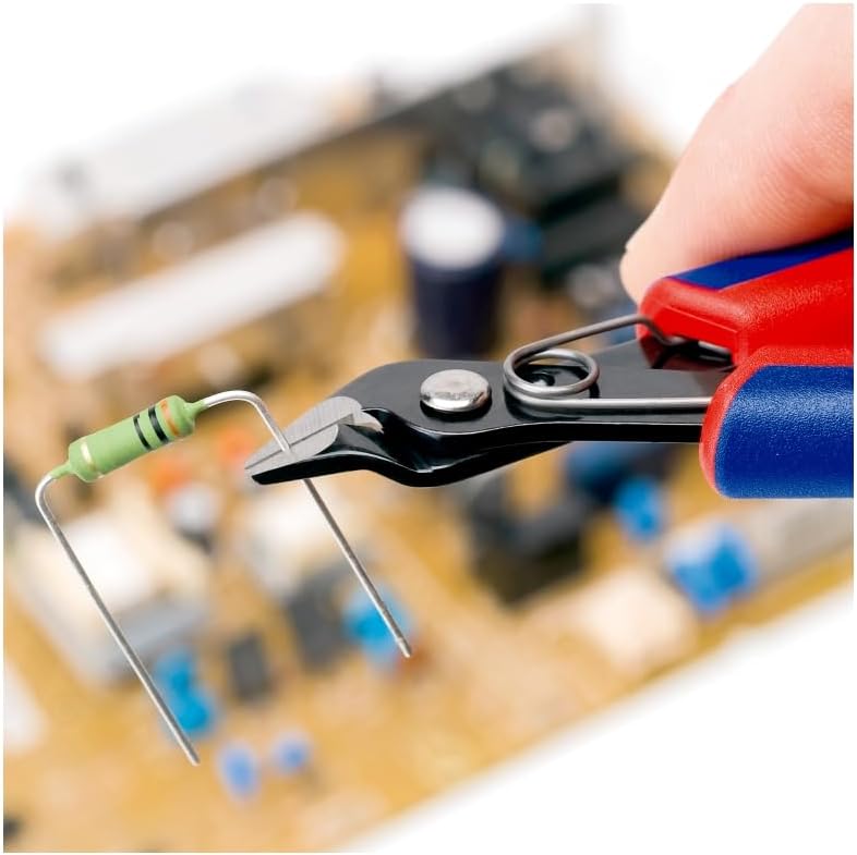 Knipex 78 06 125 SB Electronic Super Knips VDE Insulated with Multi-Component Grips, 125 mm Length