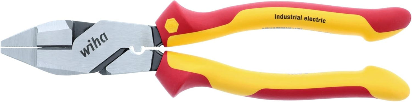 Wiha 32948 Insulated Industrial NE Style Lineman’s Pliers with Crimpers 9.5"