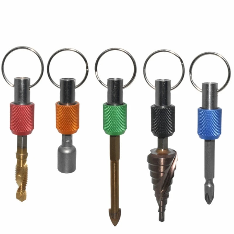 Versatile 1/4 Inch Hex Shank Screwdriver Bits Holder Extension Bar - 5 to 10 Piece Keychain Adapter for Effortless Drill Changes