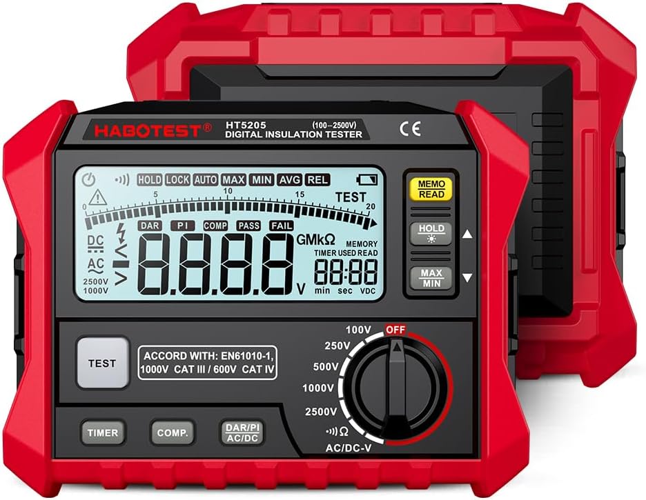 Insulation Resistance Tester Electrical Megger Insulation Resistance Tester Digital High-Precision Resistance Meter