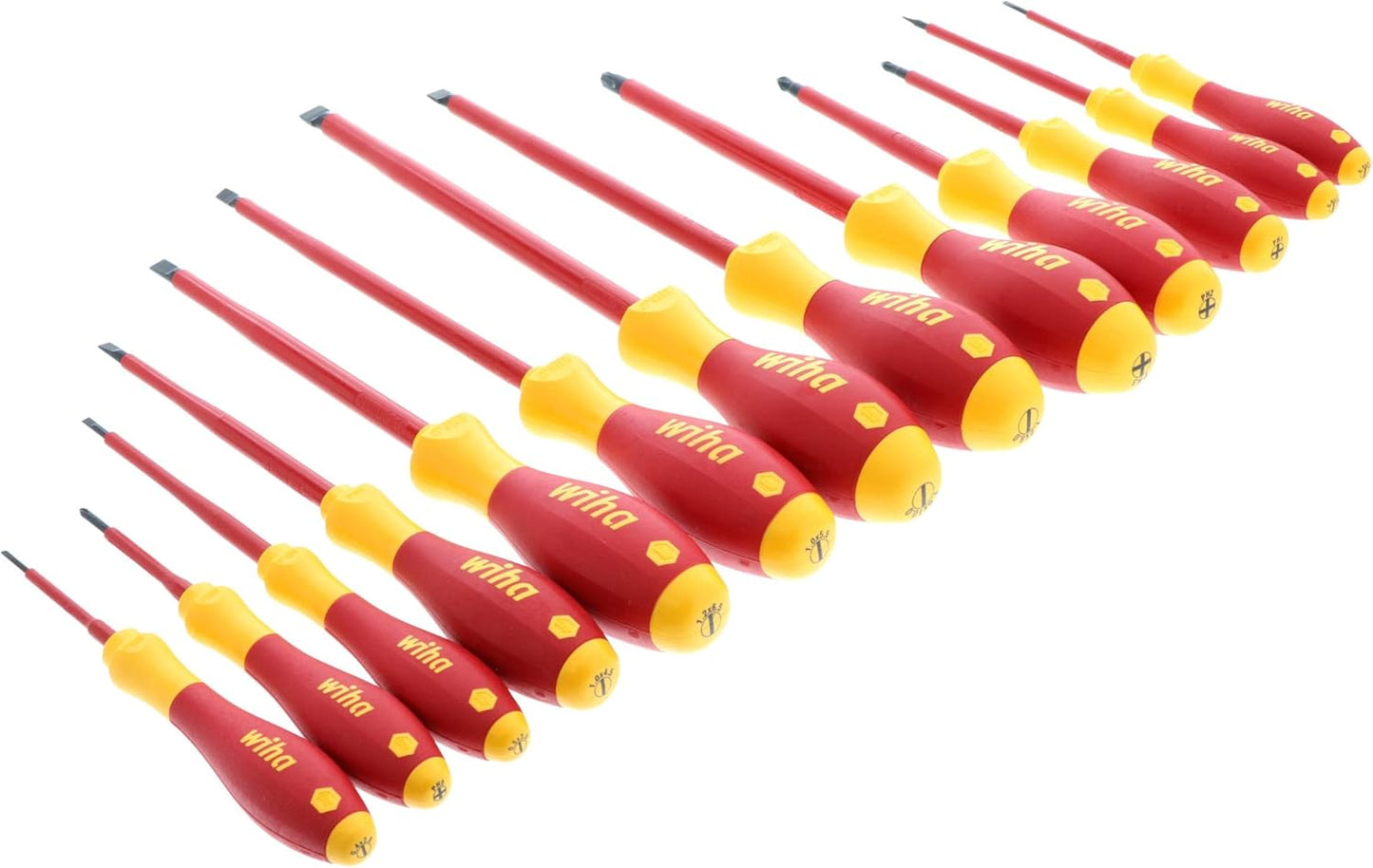 Wiha 32094 Slotted and Phillips Insulated Screwdriver Set, 1000 Volt, 13 Piece