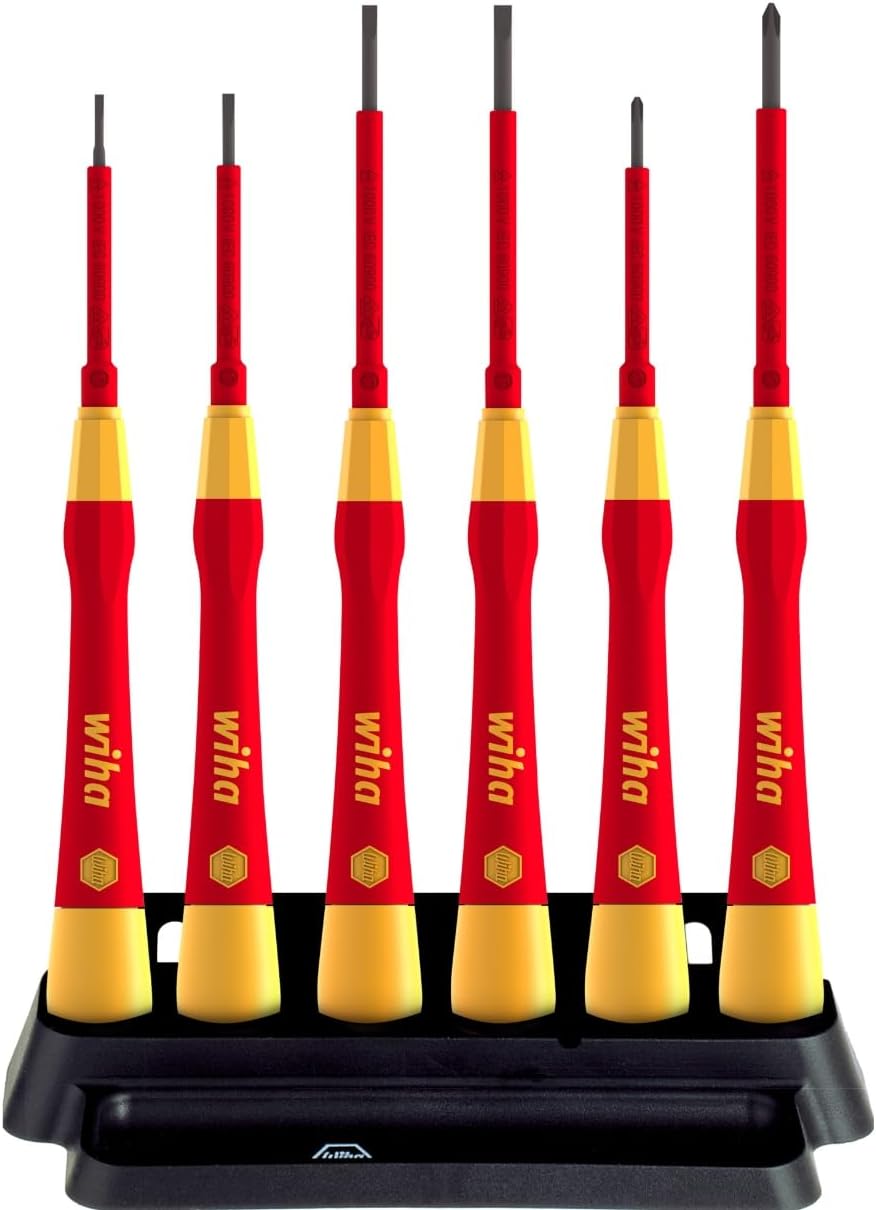 Wiha PicoFinish 1000V Slotted/Phillips Fine Screwdriver 6-Piece Set