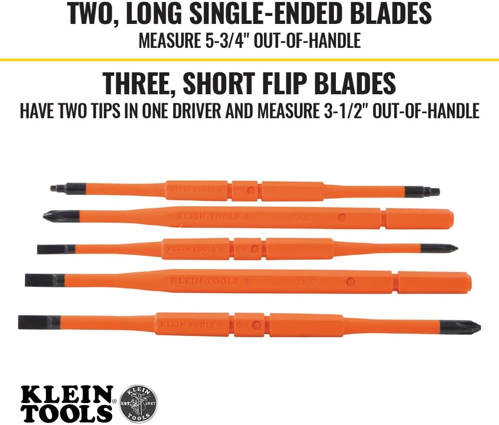 Klein Tools 8-in-1 Insulated Interchangeable Screwdriver Set