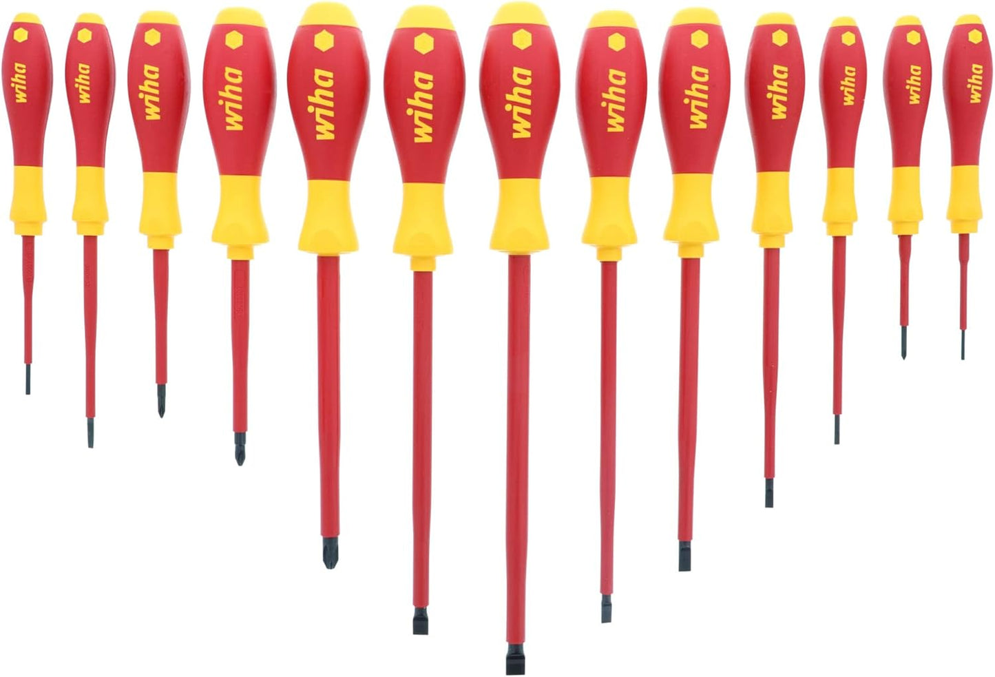 Wiha 32094 Slotted and Phillips Insulated Screwdriver Set, 1000 Volt, 13 Piece