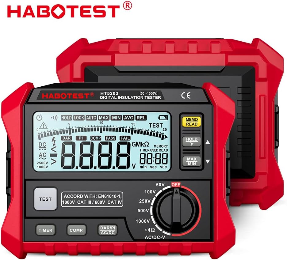 Insulation Resistance Tester Electrical Megger Insulation Resistance Tester Digital High-Precision Resistance Meter