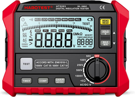 Insulation Resistance Tester Electrical Megger Insulation Resistance Tester Digital High-Precision Resistance Meter
