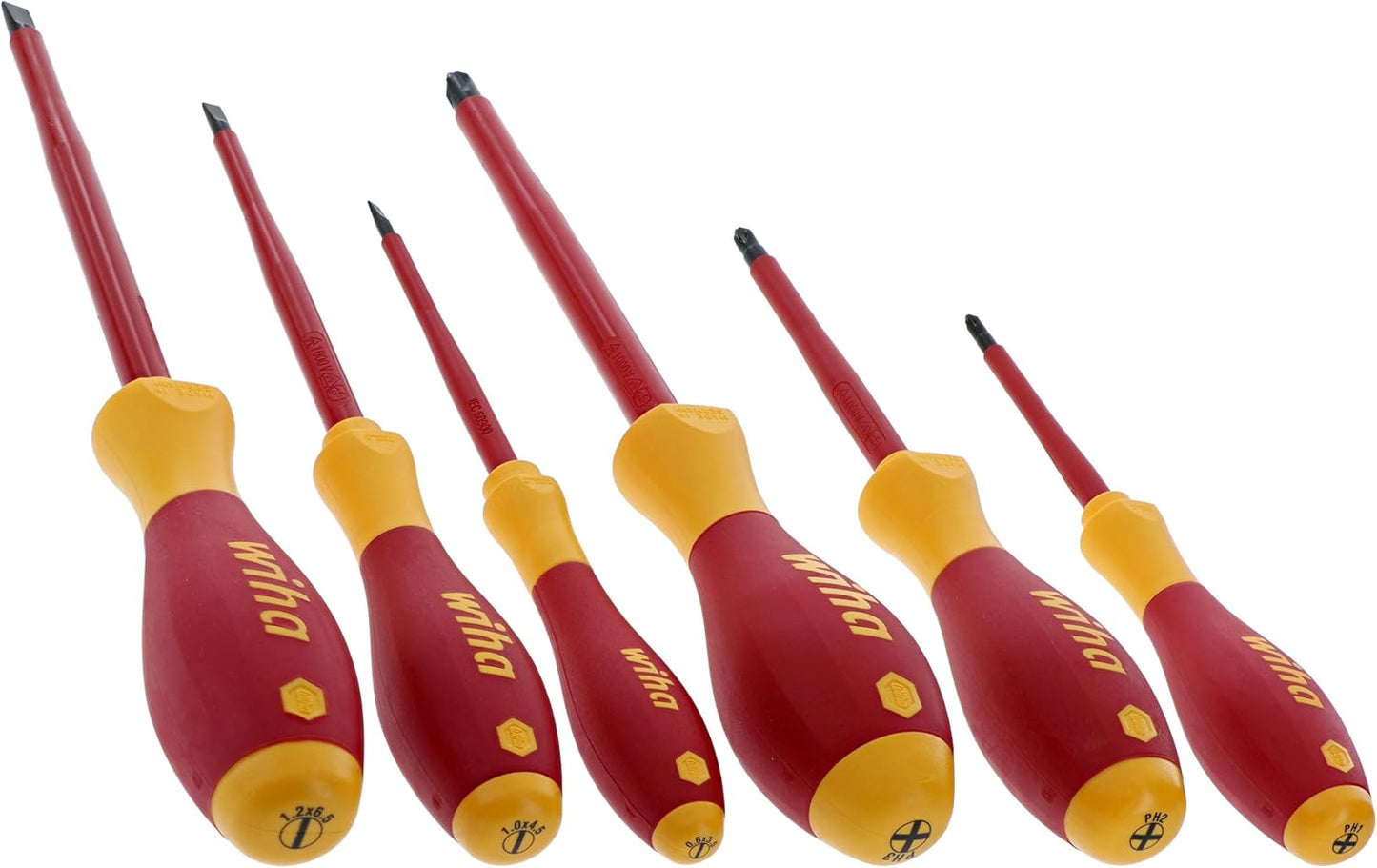Wiha 32094 Slotted and Phillips Insulated Screwdriver Set, 1000 Volt, 13 Piece