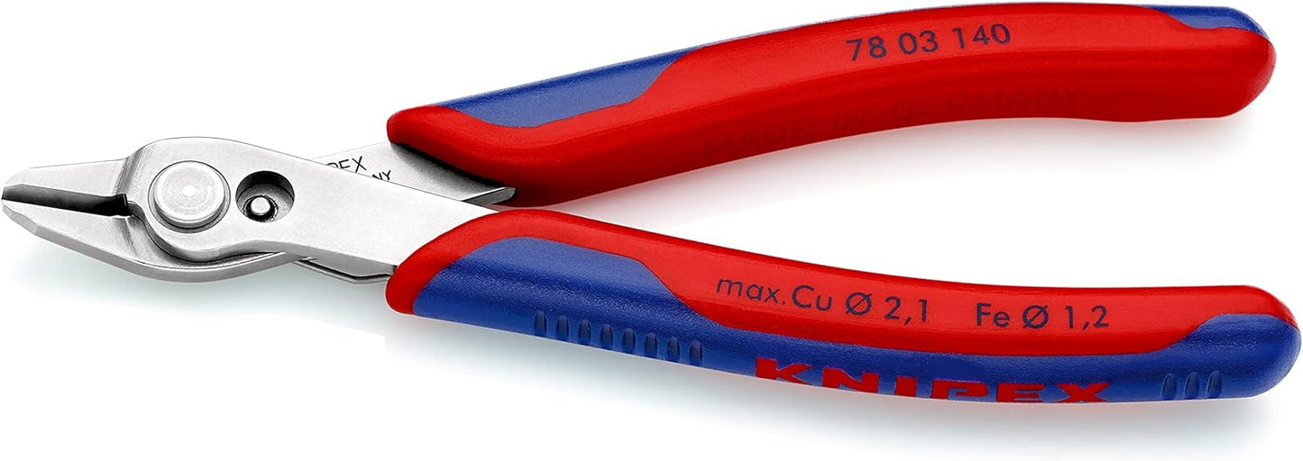 Knipex 78 06 125 SB Electronic Super Knips VDE Insulated with Multi-Component Grips, 125 mm Length