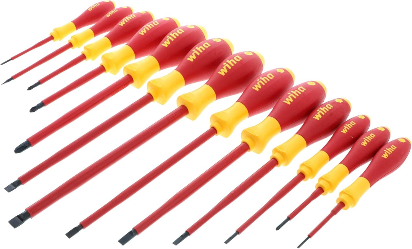 Wiha 32094 Slotted and Phillips Insulated Screwdriver Set, 1000 Volt, 13 Piece