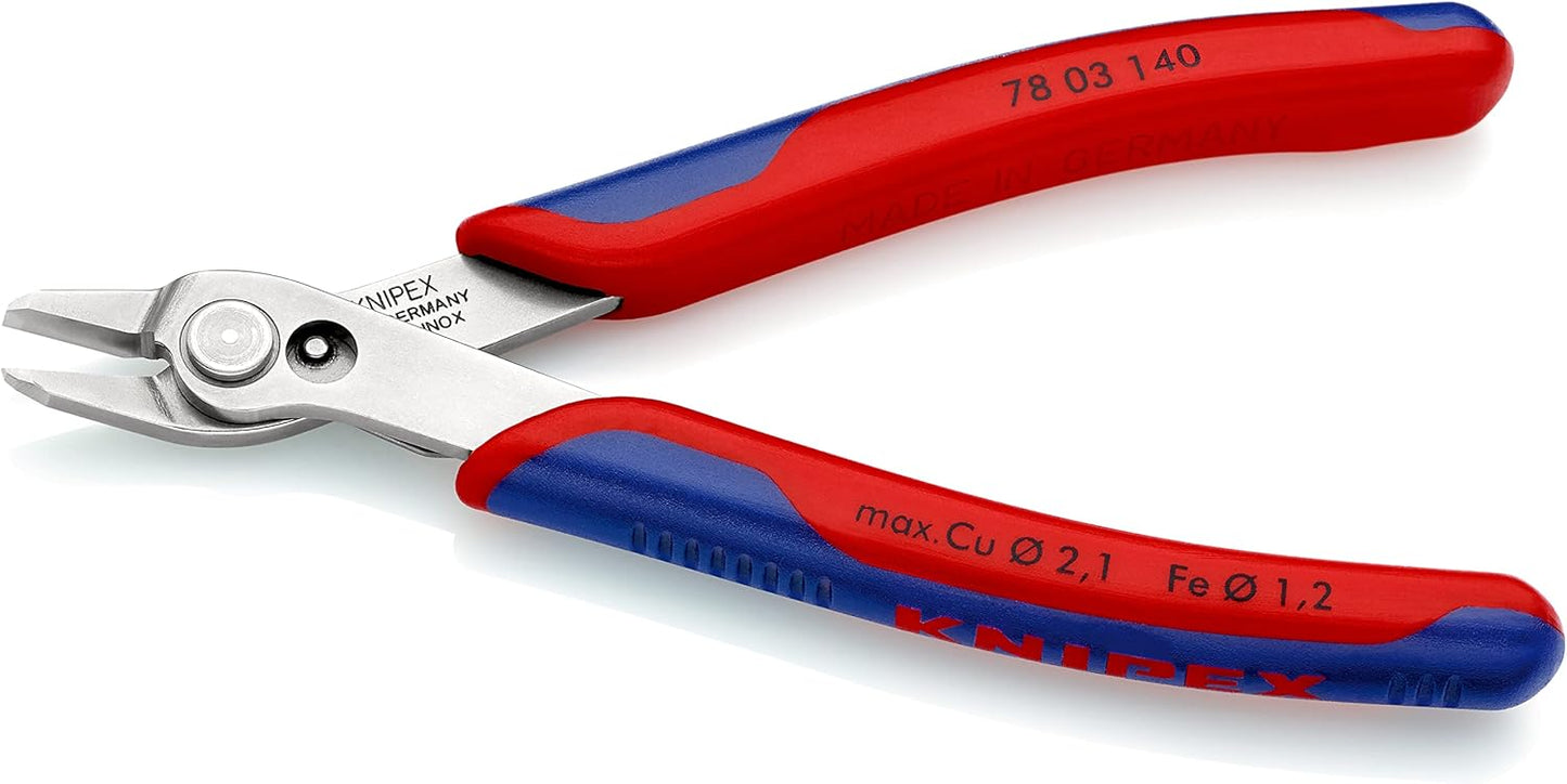 Knipex 78 06 125 SB Electronic Super Knips VDE Insulated with Multi-Component Grips, 125 mm Length
