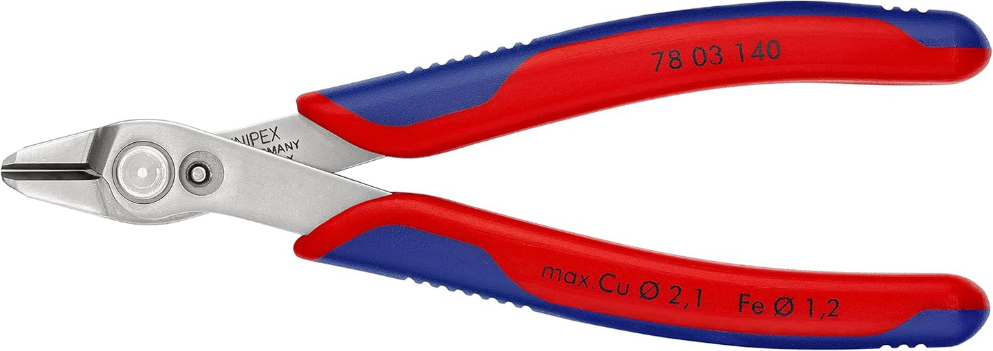 Knipex 78 06 125 SB Electronic Super Knips VDE Insulated with Multi-Component Grips, 125 mm Length