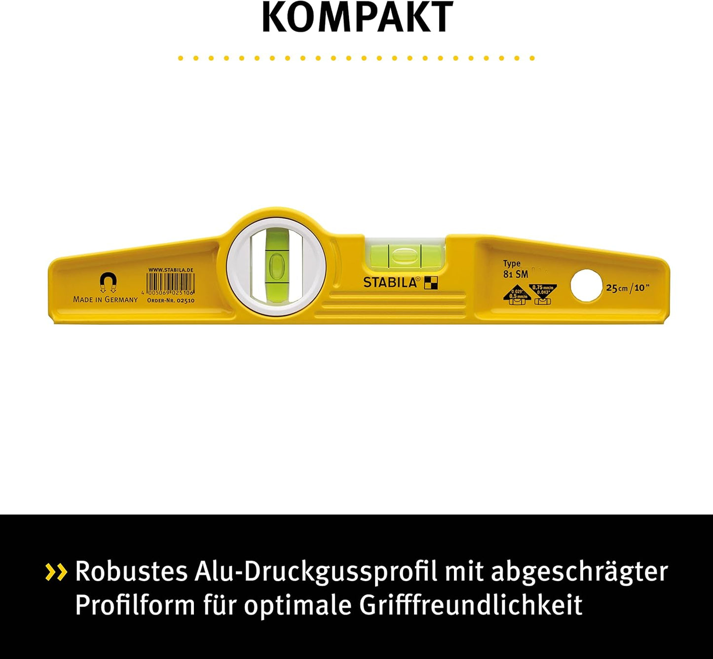 Stabila 2511 81s-10mh Magnetic Level and Holster