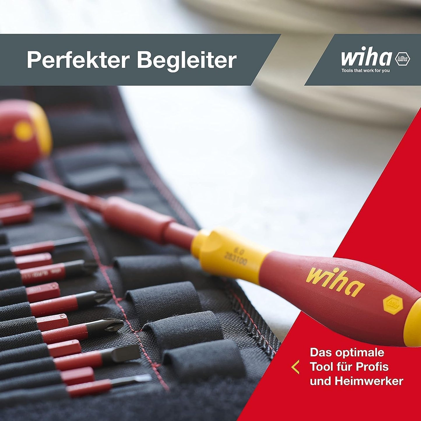 Wiha slimVario 1000V Screwdriver and Bit 18-Piece Set, Assorted