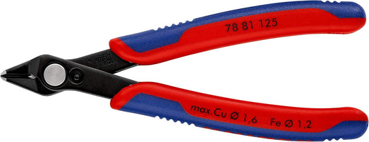 Knipex 78 06 125 SB Electronic Super Knips VDE Insulated with Multi-Component Grips, 125 mm Length