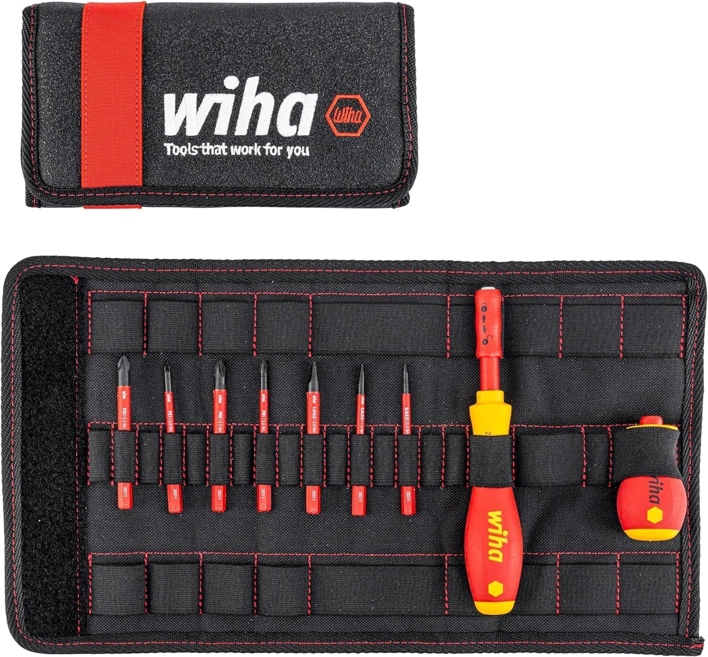 Wiha slimVario 1000V Screwdriver and Bit 18-Piece Set, Assorted