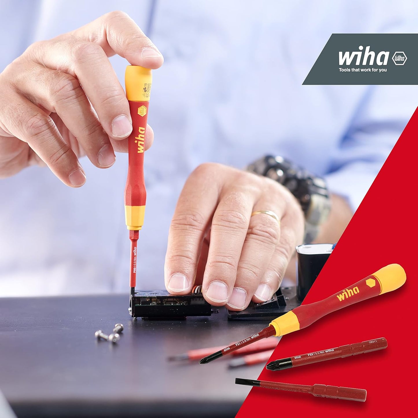 Wiha slimVario PicoFinish Electric Fine Screwdriver 4-Piece Set