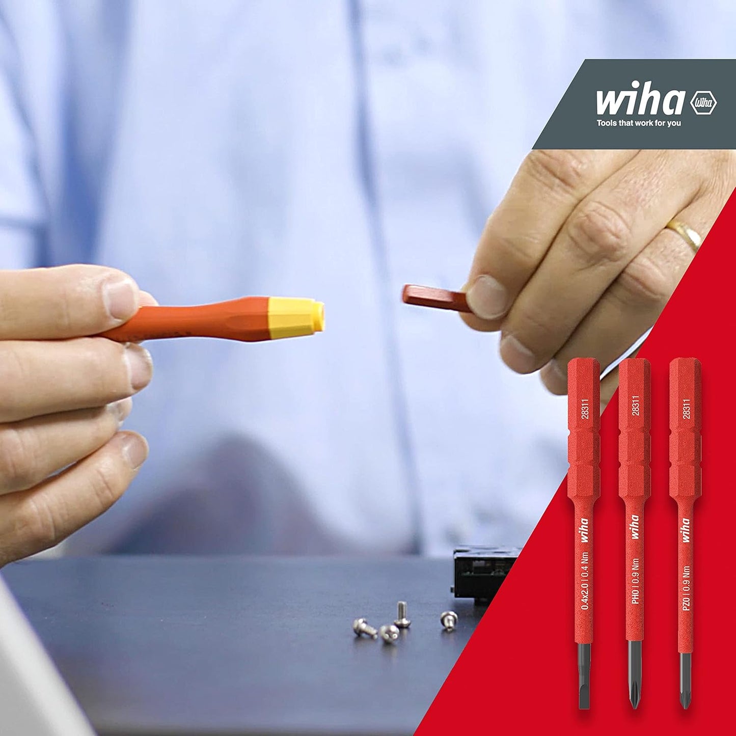 Wiha slimVario PicoFinish Electric Fine Screwdriver 4-Piece Set