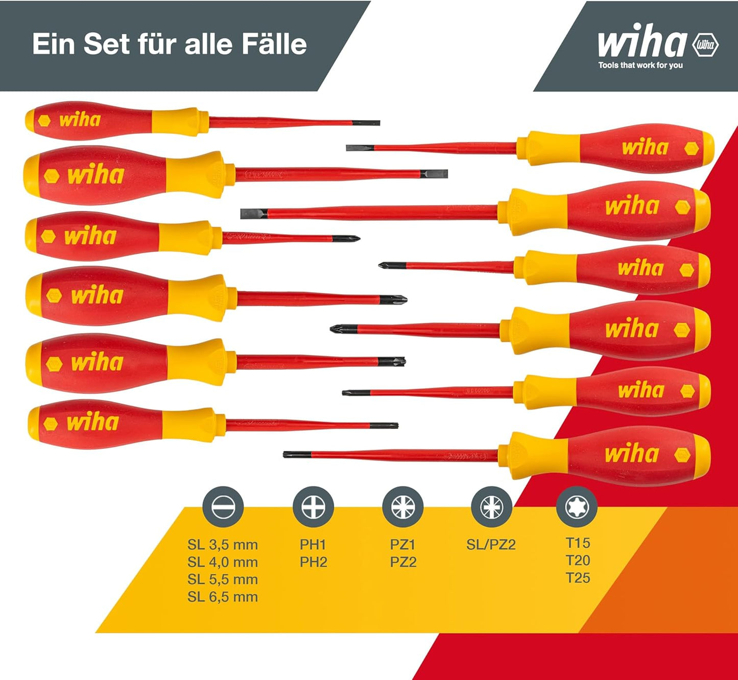 Wiha SlimFix Screwdriver Set (12 Pieces)