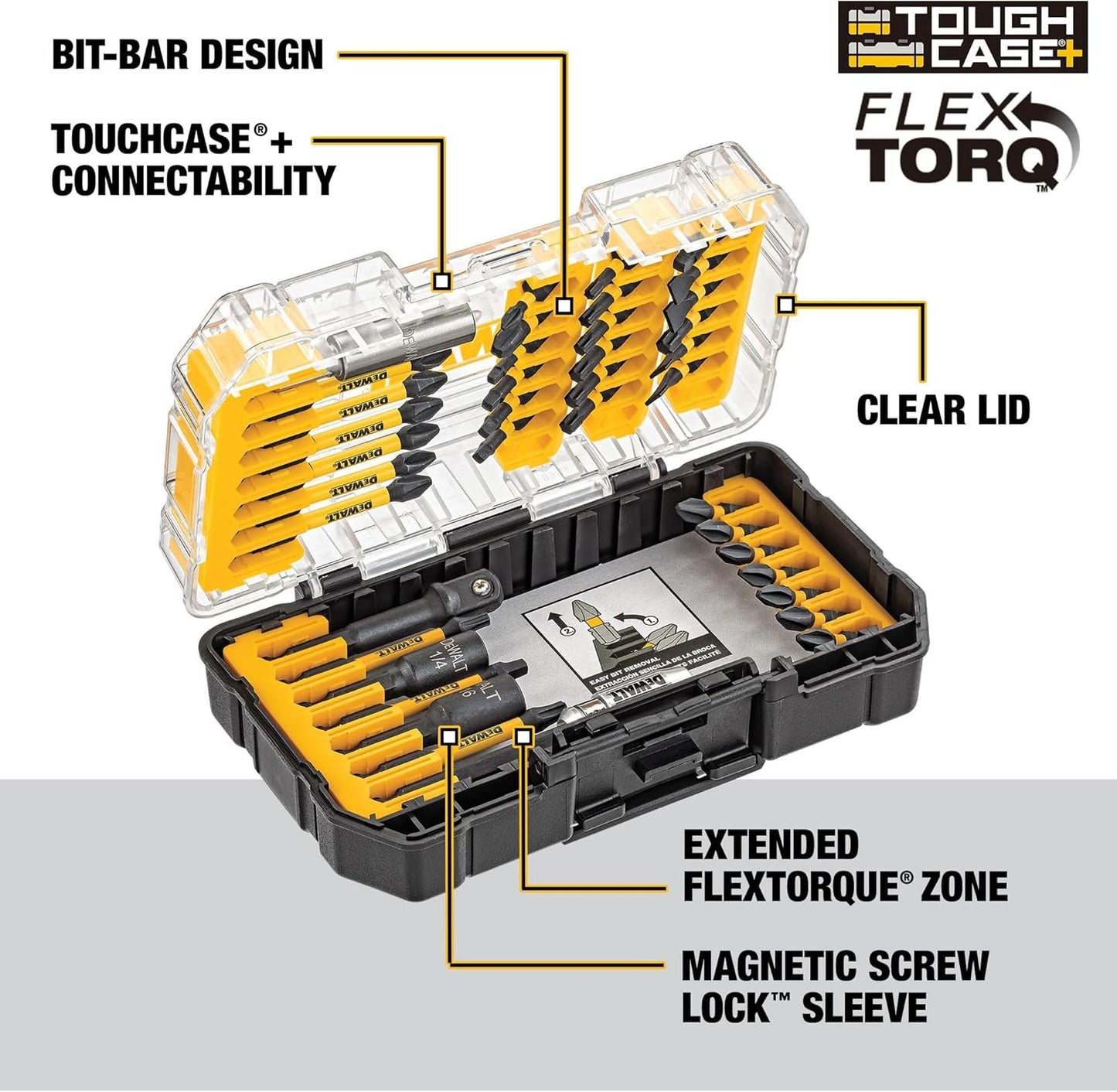 DEWALT DWA2T40IR IMPACT READY FlexTorq Screw Driving Set, 40-Piece
