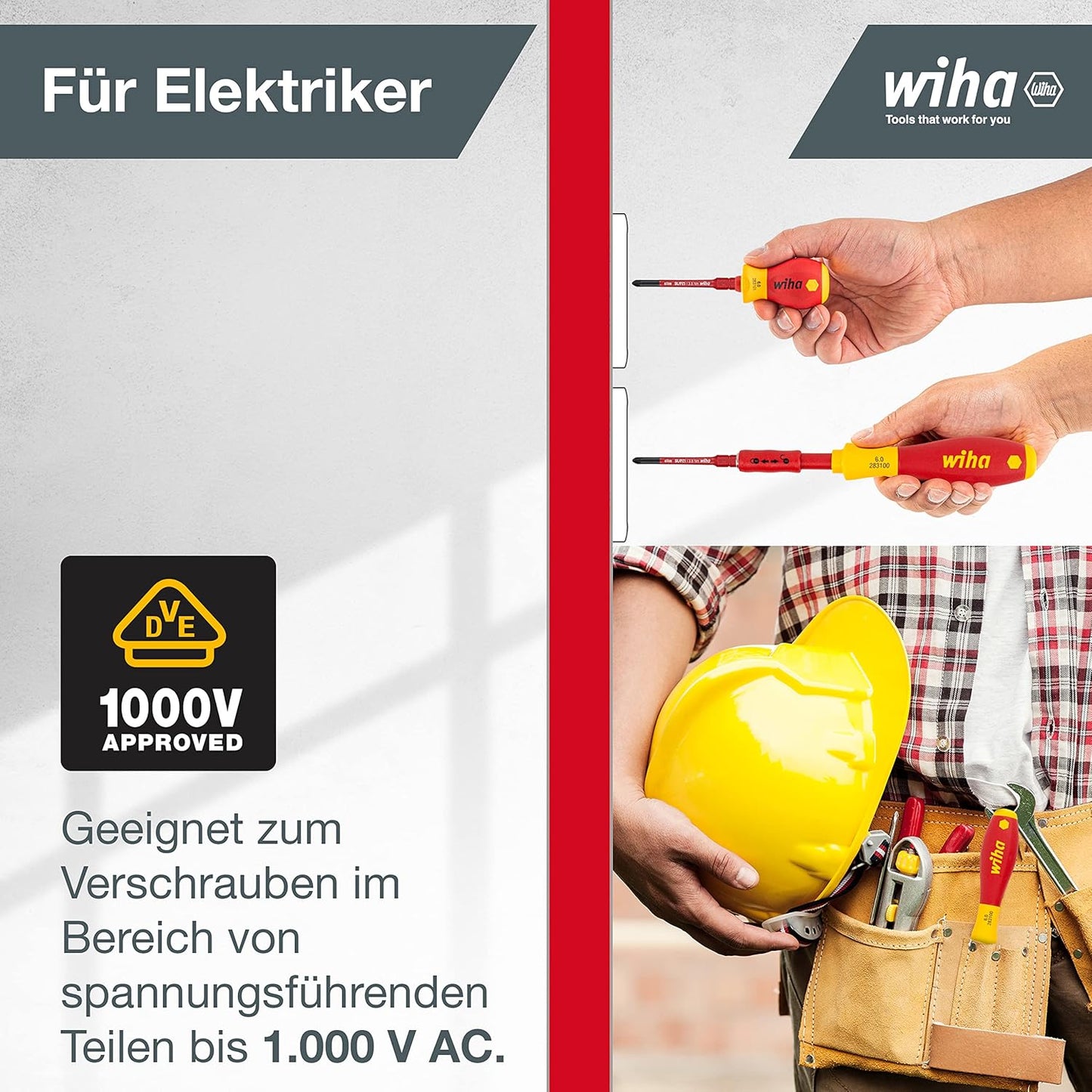 Wiha slimVario 1000V Screwdriver and Bit 18-Piece Set, Assorted