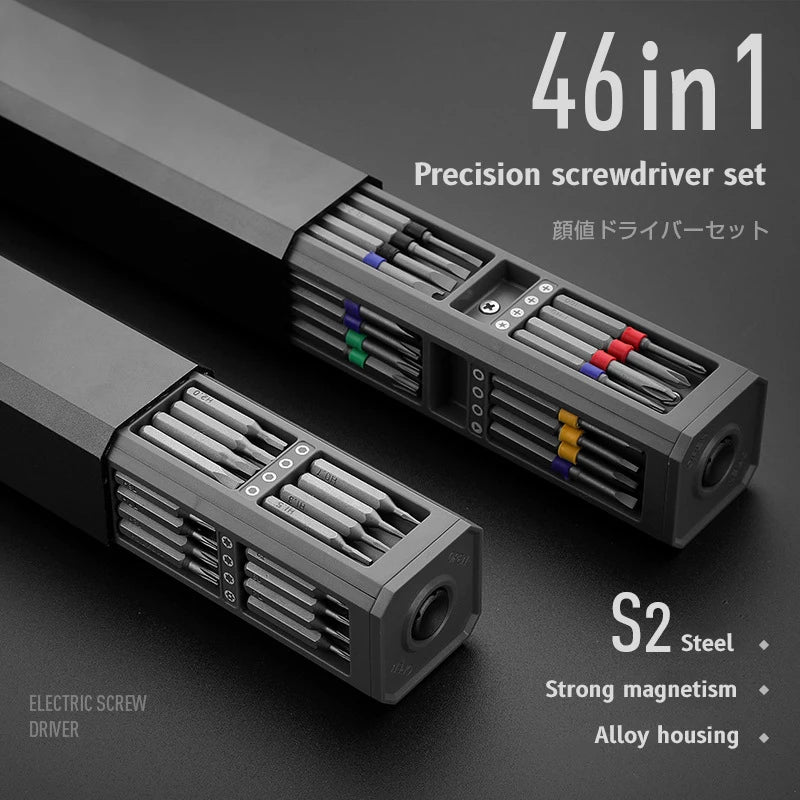 Ultimate 46-in-1 Precision Screwdriver Set for Electronics Repair - Magnetic Torx, Hex, Phillips & More