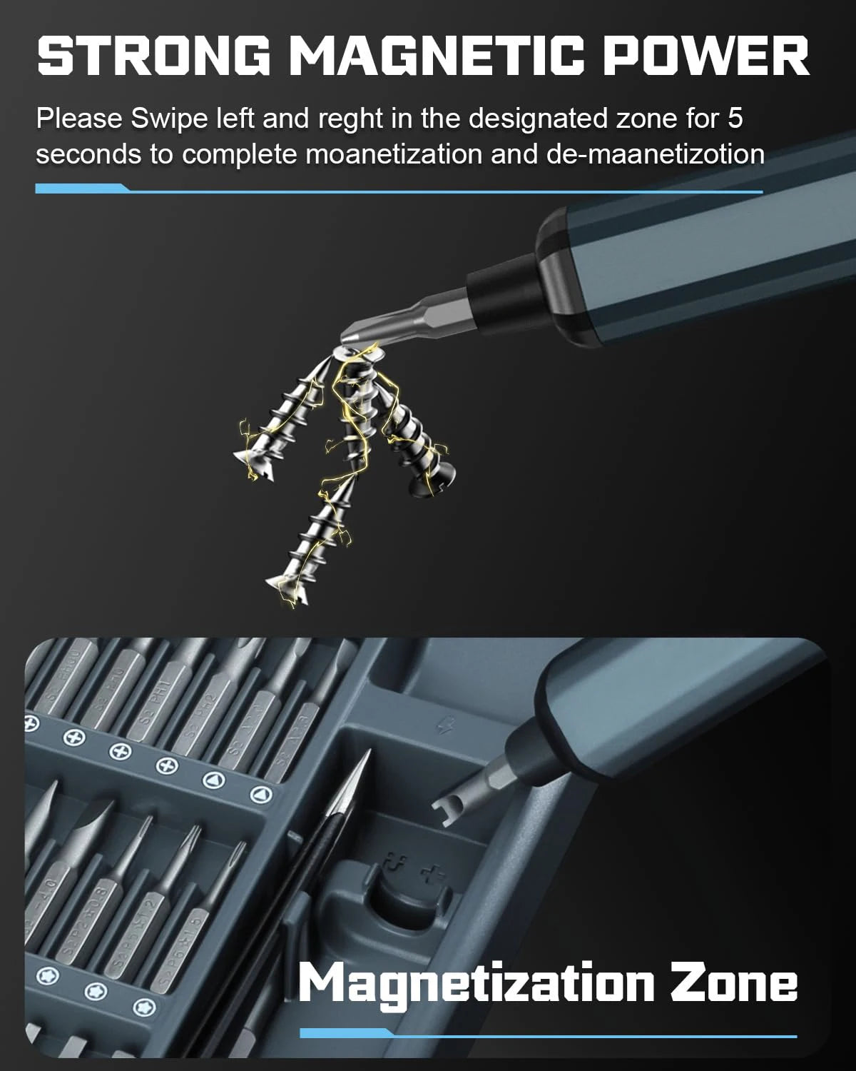 Ultimate 68-in-1 Electric Precision Screwdriver Set with 5 Adjustable Torque Settings and Magnetic Tool Storage for All Your DIY Needs