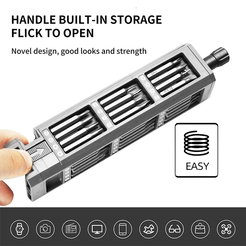 Ultimate 46-in-1 Precision Screwdriver Set for Electronics Repair - Magnetic Torx, Hex, Phillips & More