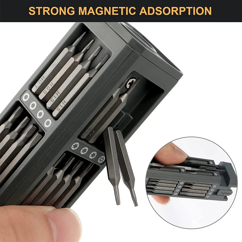 Ultimate 46-in-1 Precision Screwdriver Set for Electronics Repair - Magnetic Torx, Hex, Phillips & More