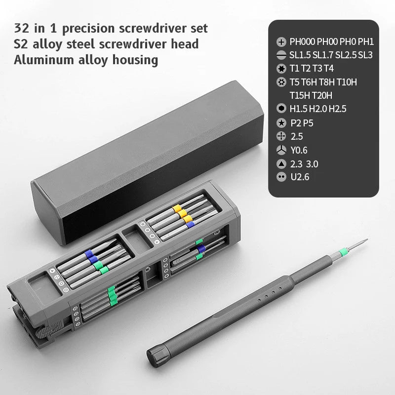 Ultimate 46-in-1 Precision Screwdriver Set for Electronics Repair - Magnetic Torx, Hex, Phillips & More