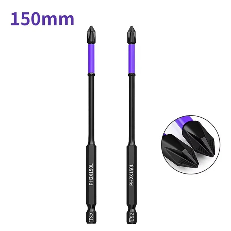 6/12 Pcs Magnetic Screwdriver Bits Non-Slip Shockproof Phillips Impact Bits Hex Shank Alloy Steel Bits Suitable for Power Tools