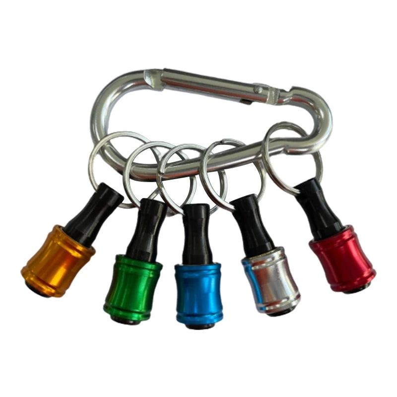 Versatile 1/4 Inch Hex Shank Screwdriver Bits Holder Extension Bar - 5 to 10 Piece Keychain Adapter for Effortless Drill Changes
